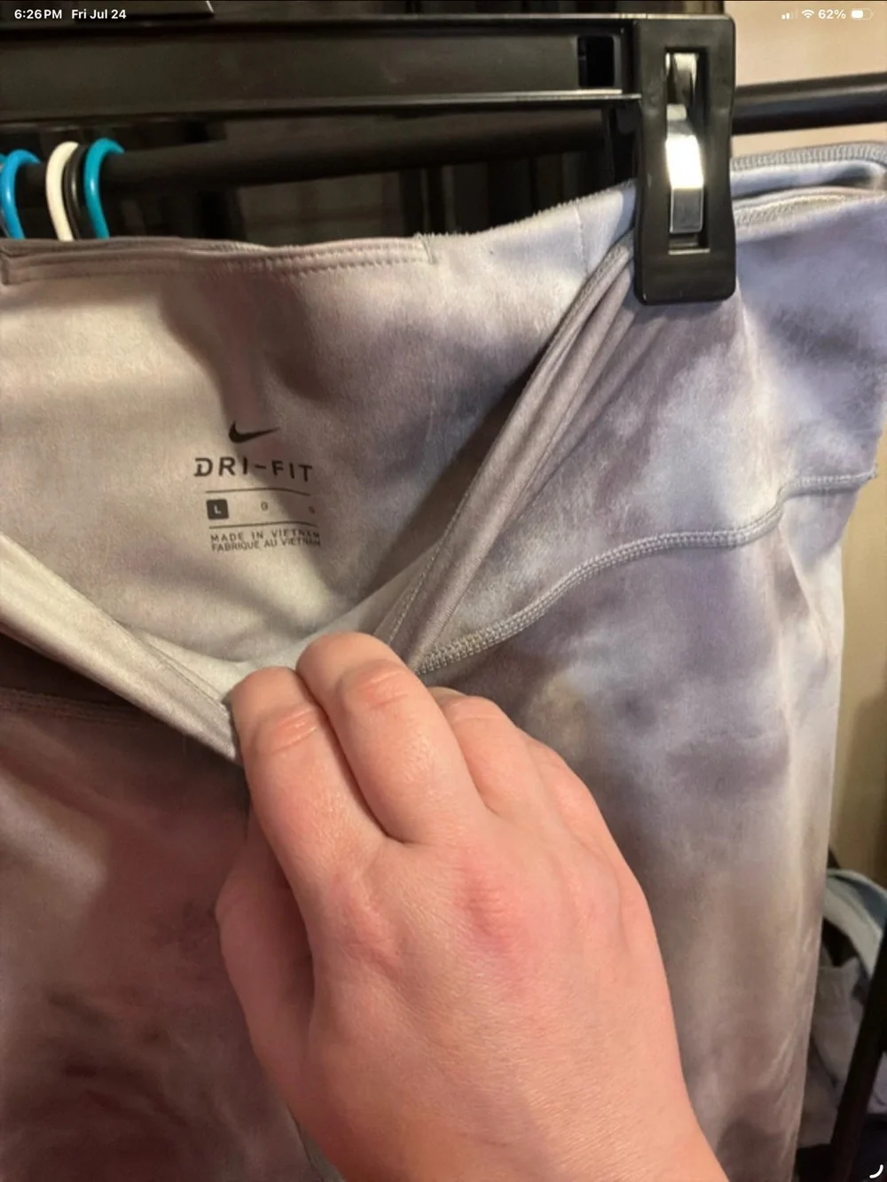 Nike Gray Tie-Dye Active Leggings